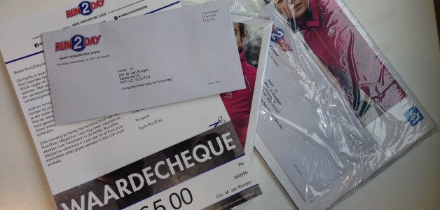 Inprinten waarde cheque sealen en verzenden